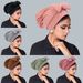 Women's Clothing New Pineapple Flower Activity Bow Ladies Muslim Headscarf Hat_ecoleips.com