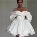 Off-Shoulder Mini Dress Style Elegant Birthday Party Wear Short Women's Clothing_ecoleips.com