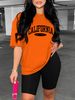 Summer Women's Casual Fashion California Letter Print Loose T-shirt+shorts Two-piece Sportswear Suitable For Daily Wear-52_ecoleips.com