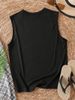 Women's Round Neck Sleeveless Vest Simple Summer Fashion European American Style Versatile_ecoleips.com