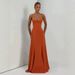 Summer New Style French Sexy Low Neck Pleated Solid Color Strapless Long Dress Casual Suspender Dress For Women_ecoleips.com