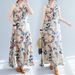 Real Shot Of The 2024 Summer New Bohemian Plus-size Sleeveless Round-neck Printed Mid-length Dress For Women_ecoleips.com
