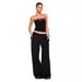 Women's Clothing Retro Hot Girl Contrast Color Design Top Straight Wide Leg Pants Mopping Casual Niche Suit_ecoleips.com