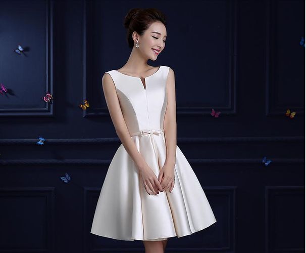 Women's Clothing Bridesmaids Dresses New Summer Satin Short Sisters Dress Student Graduation Girlfriends Dress Bridesmaid Dress_ecoleips.com