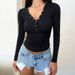 Y2k Women's Autumn/Winter Slim Fit Solid Color Long-Sleeved Top_ecoleips.com