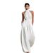 Women's Elegant Slim Fit Jumpsuit Halter Neck Backless Sleeveless Summer New Solid Color Style_ecoleips.com