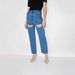 Women's Clothing Versatile Slim Deep Light Blue Jeans Women's Autumn New Straight Tube Loose High Waist Trousers_ecoleips.com