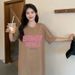 Summer Korean Letter Printing New Loose Short Sleeve Comfortable Women Maternity Dress_ecoleips.com