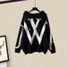 Women's Clothing Salt Light Luxury Suit Meat Covering College Style Hooded Knitted Sweater Wide Leg Pants Two Piece Suit_ecoleips.com