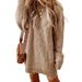 New Winter Vintage Textured Sweater 2025, European And American Casual Loose Fit Knee-Length Dress For Women_ecoleips.com