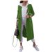 Women's Clothing Long Coat Cardigan With Double Breasted Buttons - Elegant Tweed Blazer For Office & Casual Wear (Green, Blue, Yellow, Pink, S-XXL)_ecoleips.com