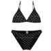 Women's Polka Dot Push-Up Bikini Set - Sexy Three-Piece Swimsuit For Small Bust Vacation Style Summer Wear_ecoleips.com