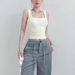 AC307 White Pure Cotton Vest, Sleeveless Camisole Women, Suitable Wearing Under A Suit Or As An Outer Piece In Summer_ecoleips.com