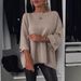 Oubaiman Women's Autumn Knit Top – Round Neck Mid-Sleeve Cotton Blend Relaxed Shirt (Breathable, Wrinkle-Resistant, S-XXXL)_ecoleips.com