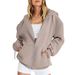 Women's 3D Print Zip-Up Hoodie Oversized Casual Sweatshirt Streetwear Fashion Pullover Long Sleeve Comfortable Fall Outerwear (European Sizing)_ecoleips.com