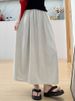 K New High Waisted Hanging A-line Long Skirt Workwear Half Skirt_ecoleips.com