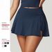 A-shaped One-piece Short Skirt Women's Tight High-waisted Yoga Clothes Running Fitness Anti-light Sports Skirt_ecoleips.com