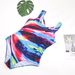 Aria Basics New Plus Size Women's Bikini Rainbow Gradient Striped One-Piece Swimsuit For Women, European And American Cross-Border,_ecoleips.com