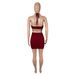 Women's Sexy Camisole Bodycon Midi Skirt Set Slim Fit Butterfly Embroidered Clothing_ecoleips.com