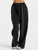 K Loose Yoga Pants, Fashionable And Comfortable, Casual Straight Leg Yoga Pants, Elastic High Waisted Fitness Pants_ecoleips.com