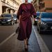 Women's Clothing Fashion Temperament Elegant Solid Color Waist Dress Casual Bat Sleeve Long Dress_ecoleips.com
