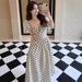 Plus-size Women's 2026 Summer New Fashion High-end Polka Dot With Pleated Waist, Slimming And Elegant Long Dress_ecoleips.com