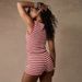 Women's Clothing Striped Tank Top And Shorts Set Summer Knitted 2-Piece Outfit Hot Pants And Top Combo_ecoleips.com