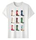 Women's T-Shirts Tshirt Muscle Freaks Western Style Cowboy Boots_ecoleips.com