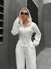 Women's Clothing Spring And Autumn New Two Piece Set Trend Hooded Cardigan Slim Fit Casual Two Piece Set For Women_ecoleips.com