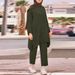 Shirt For Women Malaysian Muslim Women's Clothing Plus Size Fashion Casual Two-Piece Set_ecoleips.com