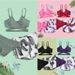 Women's Clothing Fashion Sexy Bikini Bikini Multi Color Feather Pattern Double Pants Three Piece Women's Swimsuit_ecoleips.com