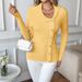 "The Rebel Pearl Sweater: Viscose V-Neck With Asymmetric Pearl Accents – Streetwise & Sculpted (S-L, Sunbeam Yellow)_ecoleips.com