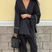 Women's Clothing V Neck Cardigan Wide Leg Pants Set American Style Two Piece Shirt Spring New Clothing_ecoleips.com