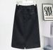 Washed Cotton Midi Skirt for Women Relaxed Fit Korean Style Casual A-Line Skirt with Elastic Waistband_ecoleips.com