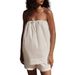 Strapless Ruffled Off Shoulder Top And Shorts Set Style Spring Summer New Two Piece Set_ecoleips.com