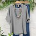 Women's Clothing Casual Split Cotton And Linen Tops And Blouses_ecoleips.com
