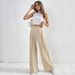 Aria Basics 2026 Autumn Winter New Cross-Border European And American Women's Commuter Style Pleated Casual Wide-Leg Loose_ecoleips.com