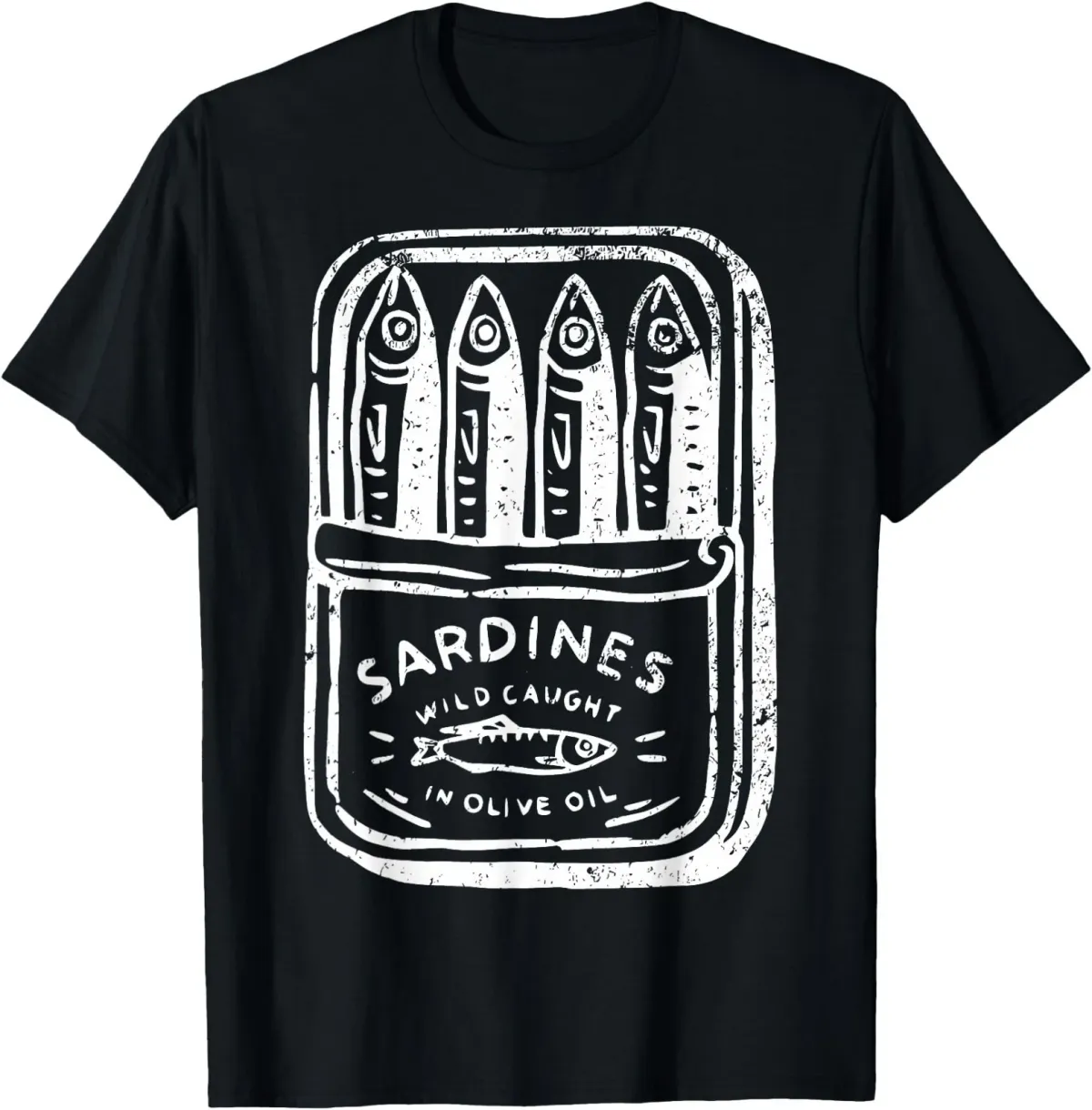 Women's T-Shirts Sardines Tinned Fish Retro Graphic Summer For Men Women T-Shirt_ecoleips.com