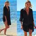 2021 European And American New Style Crinkled Fabric Two-Pocket Concealed Button Beach Cover-Up Bikini Jacket Shirt_ecoleips.com