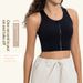Shishi Mengke's New Sports Bra Features An Integrated Cup, Front Zipper, Anti Burst Buckle, Shockproof Design, And Extended Coverage._ecoleips.com