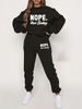 Women's Autumn And Winter Hip-hop Casual Street Letter Pattern Printed Round Neck Sports Shirt+sports Pants Set-576_ecoleips.com