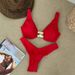 Women's Solid Color Two Piece Swimsuit New Style Backless Triangle Bag Bikini_ecoleips.com