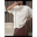 Pure Cotton Round Neck T-Shirt For Women Loose Short Sleeve Versatile Trendy Summer Top_ecoleips.com