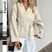 Diyun European And American Casual Vacation Lace-Up Long Sleeve Blazer Women's Clothing 2025 Autumn Winter_ecoleips.com