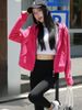 K New Lazy Short Zipper Cardigan Hooded Sweatshirt Jacket For Women.Without Any Accessories_ecoleips.com