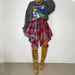 Women's Summer Streetwear Outfit - Asymmetrical Skirt With Checkered Shirt - Trendy Two-Piece Set For Casual & Party Wear_ecoleips.com