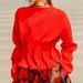 Women's Winter Knit Sweater With Pleated Hem & Tassel Detail - Cozy Acrylic Blend Pullover, Round Neck Casual Top_ecoleips.com