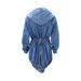 Women's Clothing Spring And Autumn New Waist Denim Windbreaker Long Sleeved Denim Women's Jacket Of The Cardigan Mid Length Cape 6331_ecoleips.com