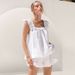 Women's Summer Casual Cotton Linen Two Piece Set V-Neck Sleeveless Vest Ruffled Trim Shorts European American Style_ecoleips.com