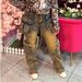 European And American Street Style Patchwork Multi-Pocket Jeans For Women, Trendy Straight-Leg Pants_ecoleips.com